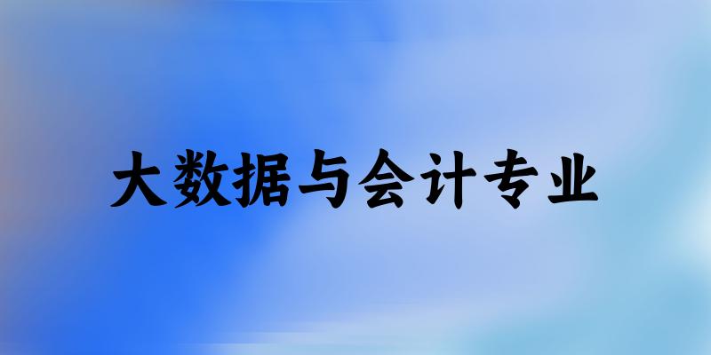 大数据与会计专业新疆录取分数线
