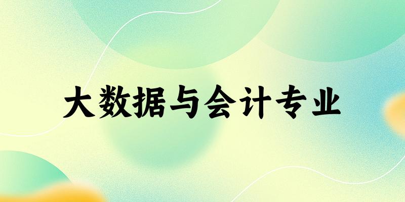 大数据与会计专业广东录取分数线