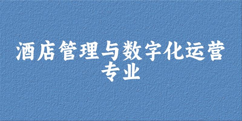 酒店管理与数字化运营专业宁夏录取分数线