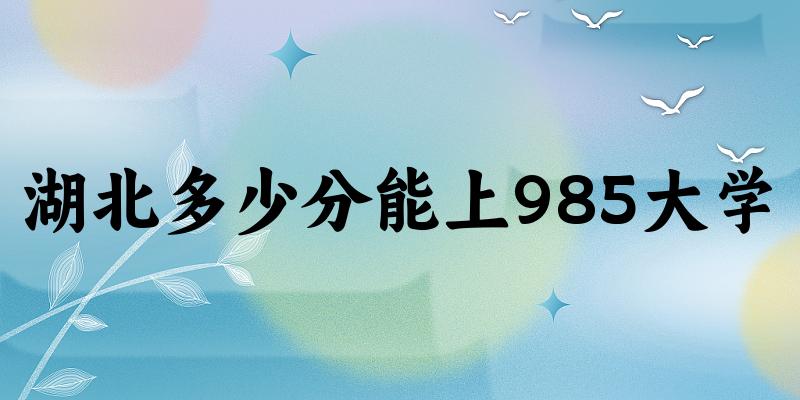 2025年湖北多少分能上985大学 附招生计划