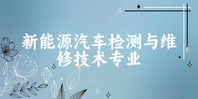 新能源汽车检测与维修技术专业广西录取分数线