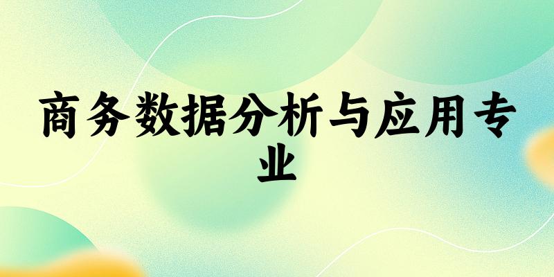 商务数据分析与应用专业广西录取分数线