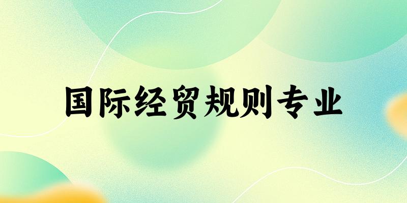 国际经贸规则专业广东录取分数线