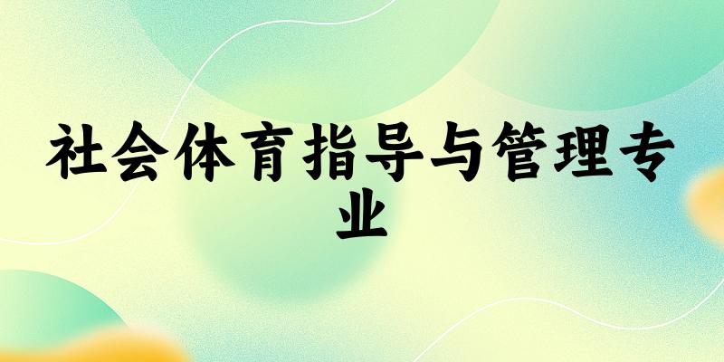 社会体育指导与管理专业广东录取分数线