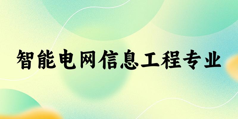 智能电网信息工程专业广东录取分数线