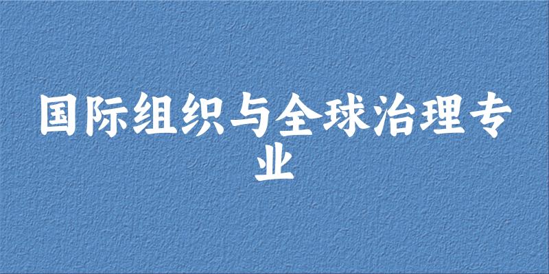 国际组织与全球治理专业广东录取分数线
