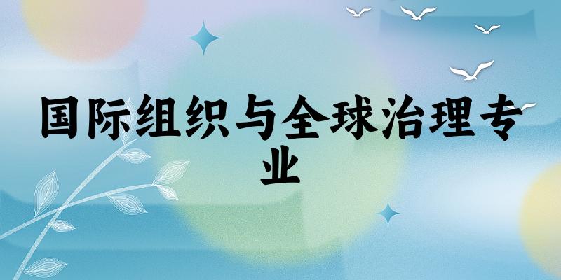 国际组织与全球治理专业广西录取分数线