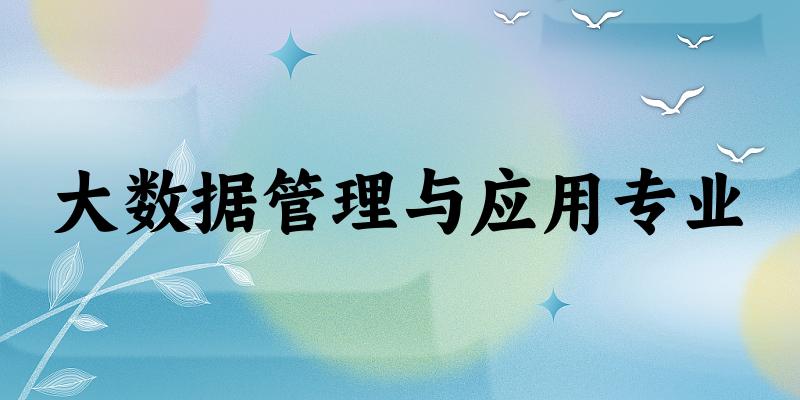 大数据管理与应用专业宁夏录取分数线