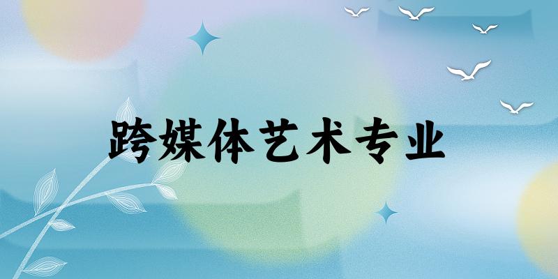 全国跨媒体艺术专业大学一览：2所大学名单汇总